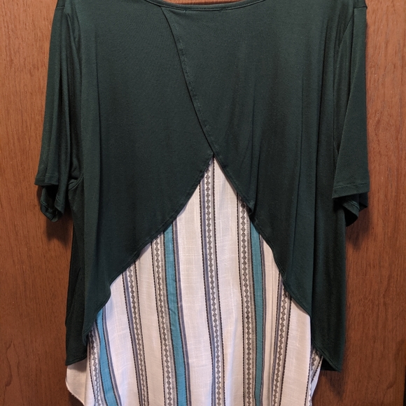 Janette Plus Tops - Dark teal boutique top